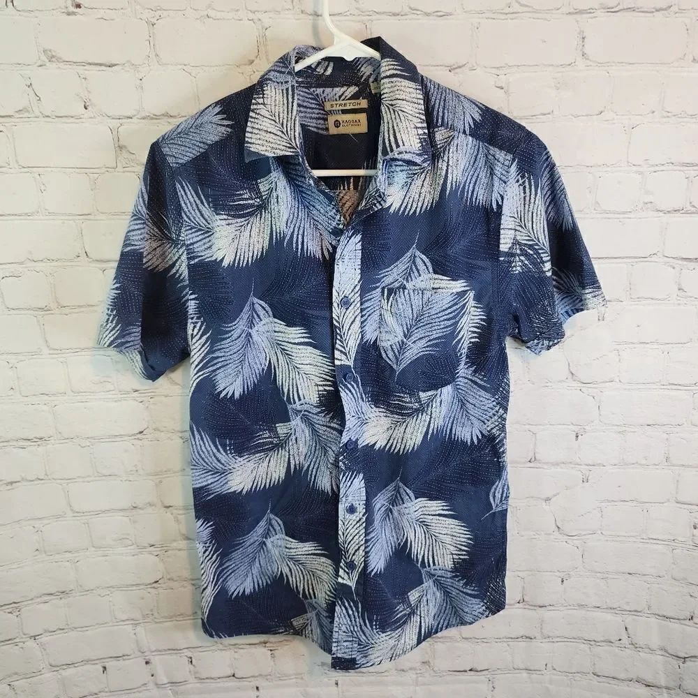 Men's Haggar "stretch" Hawaiian Shirt, size small